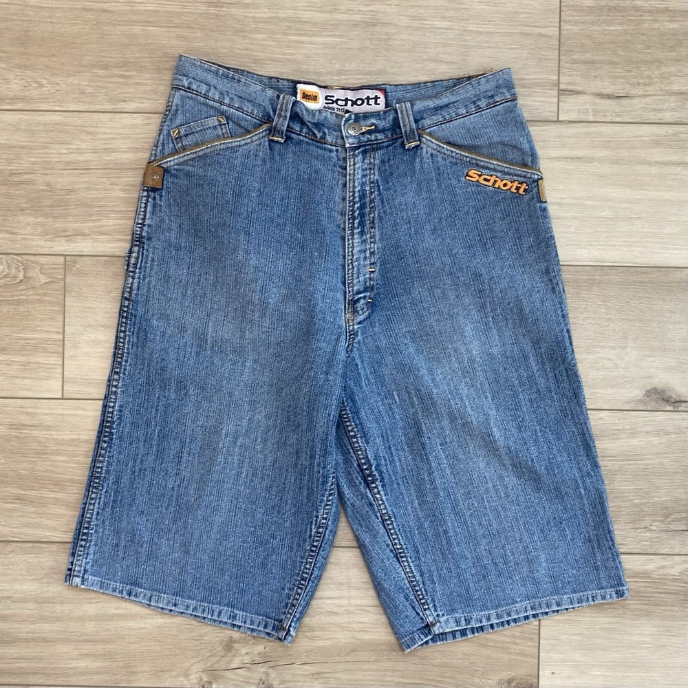 Vintage Y2K Baggy Carpenter Schott Jean Shorts Mens Size 34x15 Skater Grunge VTG